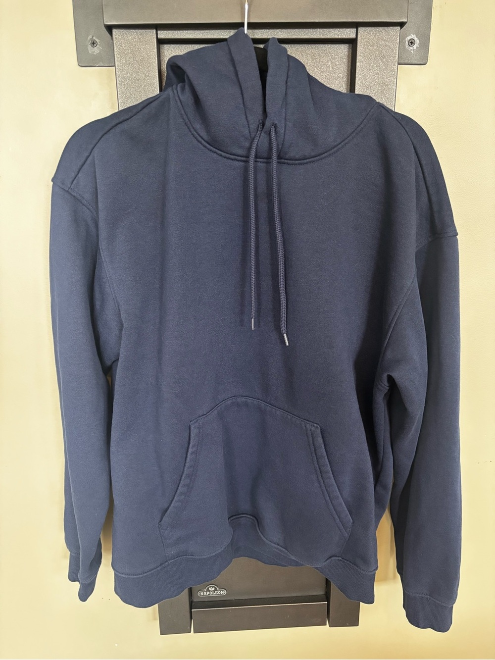 H&M Loose Fit Navy Hoodie Pullover Sweatshirt Medium